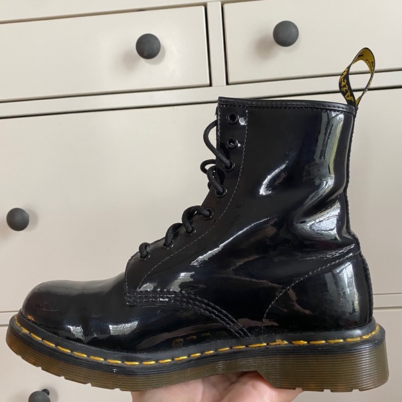 Doc Marten’s 1640 Combat Boots - Patent Leather - Picture 3 of 5